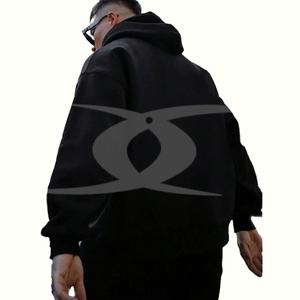 Sudadera con capucha térmica de algodón 100% de peso pesado de alta calidad, logotipo impreso personalizado, ropa de calle de Halloween de gran tamaño para hombres, temporada de invierno - Product Image 2