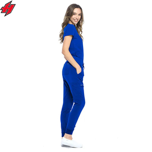 Traje de enfermera de LICRA impermeable tejido con diseño impreso para mujer, conjuntos de enfermería elásticos de punto, uniformes de Hospital médico - Product Image 3