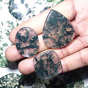 Cabujón de Ágata Musgosa Natural de Calidad Fantástica, Gema de Cuarzo de Formas Mixtas, Tamaño Personalizado, Sin Tratamiento, Venta al por Mayor para Colgantes y Collares - Product Image 4