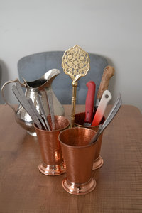 Handmade <b>Hammered</b> Design Metal Utensil <b>Holder</b> Decorative Spoon Fork Knife <b>Holder</b> for Kitchen Use Wholesale Price - Product Image 3