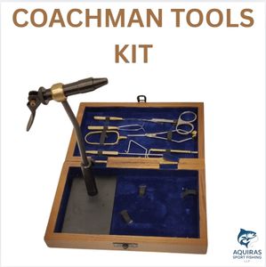 Ensemble d'outils de montage de mouches en bois de haute qualité pour les pêcheurs avec étau porte-canette ciseaux pince à moucher outils de doublage dans une boîte en velours - Product Image 2