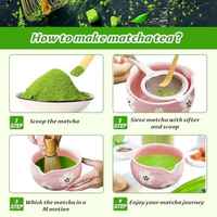 Service à thé Matcha Premium Kit de 5 pièces avec bol en céramique fouet et support pour la cérémonie du thé japonaise OEM offert
