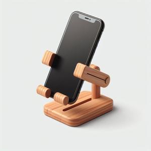 Support de téléphone en bois fait main unique écologique et élégant - Product Image 2