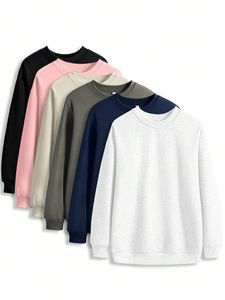 Sweatshirts personnalisables 100% coton respirant séchage rapide nouveauté différentes tailles teint uni - Product Image 3