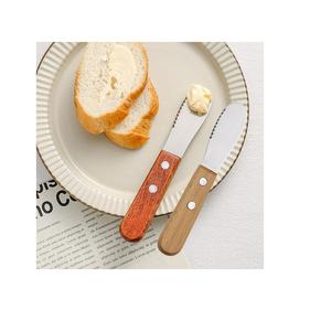 Xyj couteaux à fromage en acier inoxydable, manche en bois d'acacia, spatule de coupe-beurre pour la cuisine, outils à fromage - Product Image 1