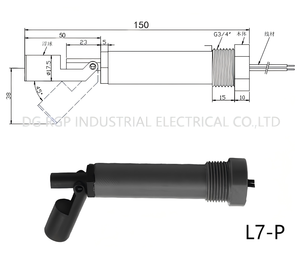 Interruptor de flotador de montaje lateral M12 PP Sensor de nivel de agua líquida Interruptor de pico de pato horizontal para dispositivos de alta temperatura - Product Image 2