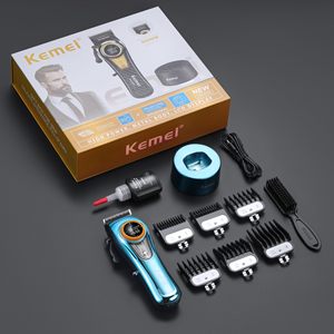 Tondeuse professionnelle sans fil pour hommes avec écran LED, base de charge, 9000 tr/min, outils de coupe de cheveux avec alimentation USB - Product Image 1