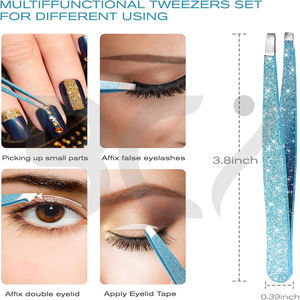 Pince à épiler en acier inoxydable pour hommes et femmes de haute précision pour les sourcils, sourcils parfaitement en forme - Product Image 5