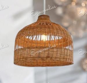 Suspension en bambou plafonnier lustre suspendu dôme suspendu abat-jour de plafond fait à la main pour hôtel café chambre - Product Image 5