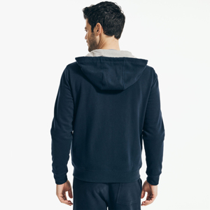 Sweat à capuche décontracté à fermeture éclair avec tissu en coton doux pour hommes, parfait pour le streetwear décontracté, le farniente et les aventures en plein air - Product Image 3