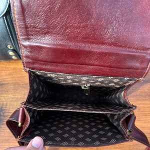 Full Grain Genuine Leather Crossbody Bag with Several Compartment & Cell Phone Holder Hand <b>Stitched</b> Leather Sling Bag for Unisex - Product Image 5