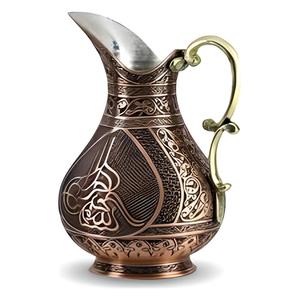 Luxury Tableware Engraved Copper Jug Brass Handle Water <b>Pitcher</b> for Hotels and Home Decor Kitchenware Restaurant - Product Image 1
