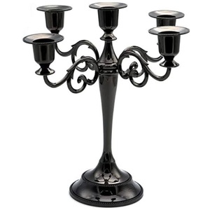 Ensemble de 3 bougeoirs en métal de style royal, finition dorée, bougeoir décoratif de table pour hôtel et restaurant, qualité standard - Product Image 3