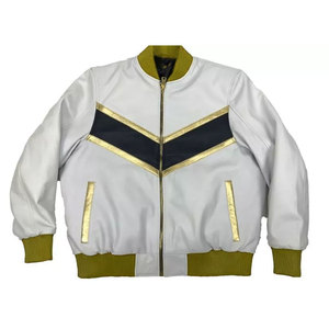 Logotipo personalizado de alta calidad de moda Casual de algodón polar hombre Collage Versity chaqueta de lana cuerpo de cuero mangas hombres Versity chaquetas - Product Image 5