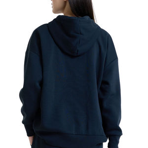 Mode décontracté surdimensionné couleur unie femmes sweats à capuche personnalisés 350g Plus polaire épaissi lâche femmes sweats à capuche - Product Image 3