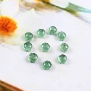 7X7MM AAA Naturel Vert Fraise Quartz Rond Dos Plat Cabochon Calibré Pierres Précieuses En Vrac Fabrication De Bijoux En Gros Lot - Product Image 3