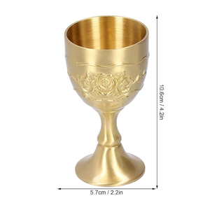 La copa de vino de latón de la mejor calidad incluye estilo de material usa términos de diseño de fiesta de iglesia para mejorar a los compradores a precio barato al por mayor - Product Image 4