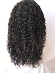 Meilleur vendeur d'exportation, meilleure vente, perruque de vison vierge cambodgien de 24 pouces à cuticule alignée avec frange, perruque frisée frisée, prix de gros, vendeur indien - Product Image 4