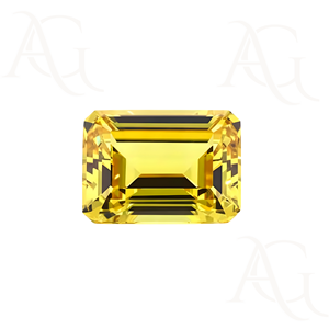 Pierre précieuse en vrac de taille octogonale en saphir jaune cultivé en laboratoire pour la fabrication de bijoux certificat de fusion de flamme de corindon créé - Product Image 4