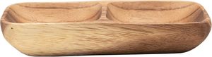Plateau en bois 2 sections plateau décoratif marron support de pièce maîtresse Vintage plateau de pouf de ferme pour la cuisine - Product Image 6