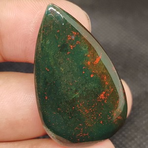 Alta demanda UDGEMS Natural Blood Jasper Cabochon Gemstone (verde rojo) para colgante/Collar Fabricación de joyas Curación Buen precio - Product Image 1