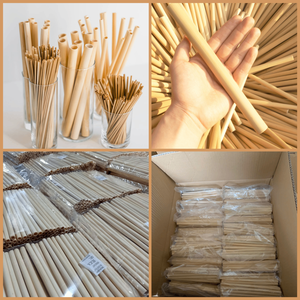 La mejor opción de pajitas de bambú reutilizables, pajitas a base de plantas naturales, pajitas biodegradables sostenibles ecológicas para uso en fiestas - Product Image 2