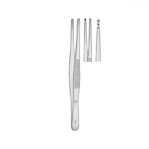 Fórceps estrechos delicados de tejido, dientes 1X2, instrumentos de cirugía plástica recta FS Ortho - Product Image 1
