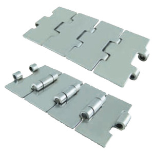 Cadenas superiores planas de acero inoxidable de funcionamiento recto con bisagra única SS812/815 de fábrica para transportador de botellas fabricado en Vietnam - Product Image 1
