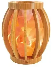 Sian Enterprises SE-1515 Himalayan Salt Lamp with Organic Material Metal Basket Folk Art Style for Home Decoration - Product Image 6