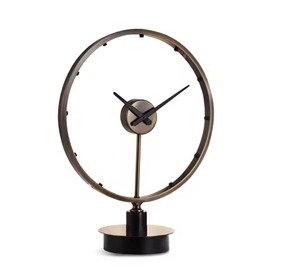 Reloj de mesa de hierro y metal con revestimiento de color negro moderno, lo mejor para el hogar, la Oficina, la escuela, el escritorio - Product Image 4