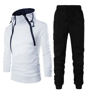 Male 2 Pieces Hoodie Sets Tracksuit Fall Winter Zip Up Sweatshirt Sweatsuit Drawstring <b>Joggers</b> Pants - Product Image 6