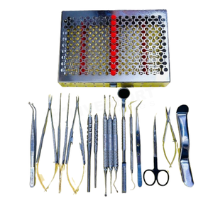 Kit de Cirugía Oral Periodontal Manual de Acero Alemán de Primera Calidad, Juego de Periósticos, Instrumentos Dentales Mucogingivales y de Ortodoncia Ergonómicos - Product Image 1