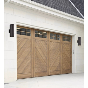 Porte <span class=keywords><strong>de</strong></span> <span class=keywords><strong>garage</strong></span> sectionnelle en bois massif avec commande <span class=keywords><strong>automatique</strong></span>, système <span class=keywords><strong>de</strong></span> sécurité à télécommande et surface finie – Vente en gros usine - Product Image 1
