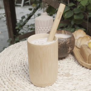 Nueva tendencia duradera 2023 Juego de esmalte ecológico de taza de bambú Taza de beber de madera de bambú natural desechable o reutilizable de Vietnam - Product Image 5