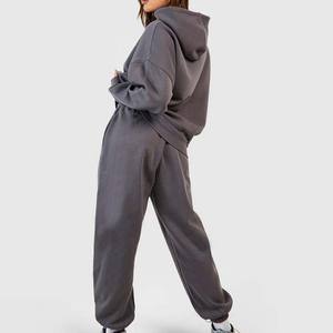 Service OEM ODM de bonne qualité, sur mesure, vêtements de rue pour femmes, survêtement décontracté à capuche uni, vêtements de sport, vêtements de sport, pull - Product Image 3