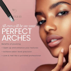 Pinzas Profesionales de Acero Inoxidable con Punta Inclinada para Depilación Facial, Pinzas de Belleza de Alta Calidad, Duraderas para Cejas - Product Image 5