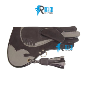 ถุงมือนักล่าเหยี่ยวหนังนูบัคคุณภาพพรีเมียมจาก Rehex Impex พร้อมการป้องกันสามชั้นขนาด 35 ซม. และบริการสกรีนโลโก้ตามสั่ง - Product Image 1