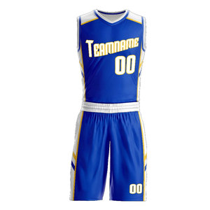 Maillot de basket-ball pour jeunes sur mesure tissu respirant col en V côtelé sans manches nom de l'équipe impression par sublimation numéro grande taille - Product Image 2