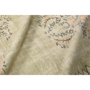 พรมวินเทจ ขนาด 5.5x9.2 ฟุต พรมตุรกีขนาดใหญ่ พรมลายทางสีเขียวน้ำเงิน - Product Image 4