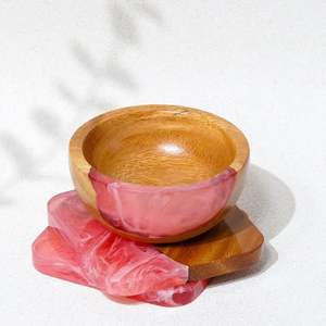 Cuencos de Resina y Madera Personalizados de Craft Valley, Hechos a Mano y Pintados a Mano, Vajilla de Cocina para Uso Diario, Alimentación, Modelo Ángel - Product Image 2