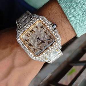 Wholesale VVS Moissanite Quartz Luxury Fashion Antique Hip Hop Customize Iced Diamond Stainless Steel Limited Edition Bust <b>Watch</b> - Product Image 5