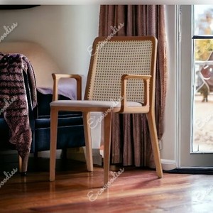 Estudio multiusos, apartamento, sala de estar, muebles de mimbre, sillón de mimbre para exteriores, Patio, comedor tejido, sillas de mimbre - Product Image 1