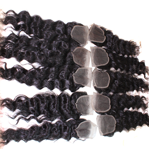 Meilleure qualité 5x5 HD fermeture à lacet 100% cheveux bruts naturels humains attachés à la main dentelle frontale pour longues perruques - Product Image 6