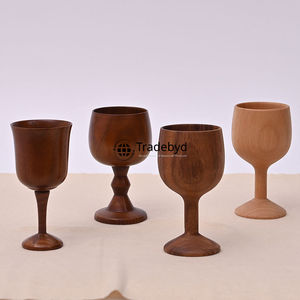 Verre en bois élégant pour boissons Gobelets naturels rustiques pour la maison Cuisine Dîner Cadeau Eco Choice par Tradebyd - Product Image 3