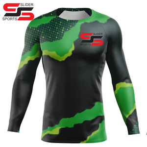Mejor estilo personalizado Rash Guard Poliéster Transpirable Sublimación Impreso Alta calidad Diseño personalizado Rash Guard Hombres Baselayers - Product Image 4