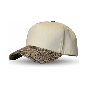 Gorra de Béisbol de Cinco Paneles Estructurada de Dos Tonos ODM OEM, Gorra Deportiva con Visera Curva y Estampado Digital Personalizado de Camuflaje para Caza Diaria - Product Image 5