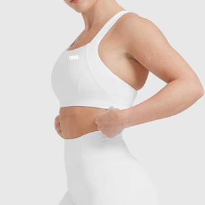 Soutien-gorge de sport sexy pour femme, à dos croisé, col en U, bretelles larges, maintien élevé, avec rembourrage amovible, fabrication OEM personnalisée - Product Image 1