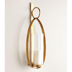 Metal Wall <b>Sconce</b> With Glass Votive Class Home Decorative Gold Wall <b>Candle</b> <b>Sconce</b> - Product Image 5
