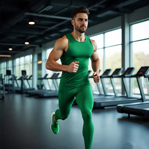 Leggings athlétiques de compression pour hommes avec poche séchage rapide Gym Fitness Jogging Wear Running Taille haute Leggings athlétiques pour hommes - Product Image 2