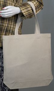 100% Organic Cotton Custom Printed Logo Reusable Shopping Tote <b>Bags</b> Personalized Eco-friendly Zipper Button Closure Promotional - Product Image 2